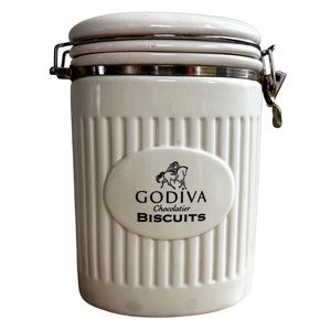 Vintage Godiva Ceramic Cookie Jar